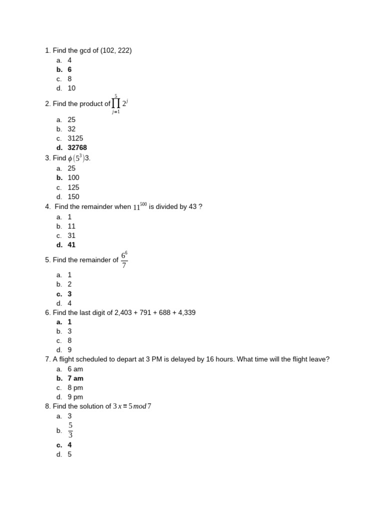 Math Problems and Solutions Guide | PDF