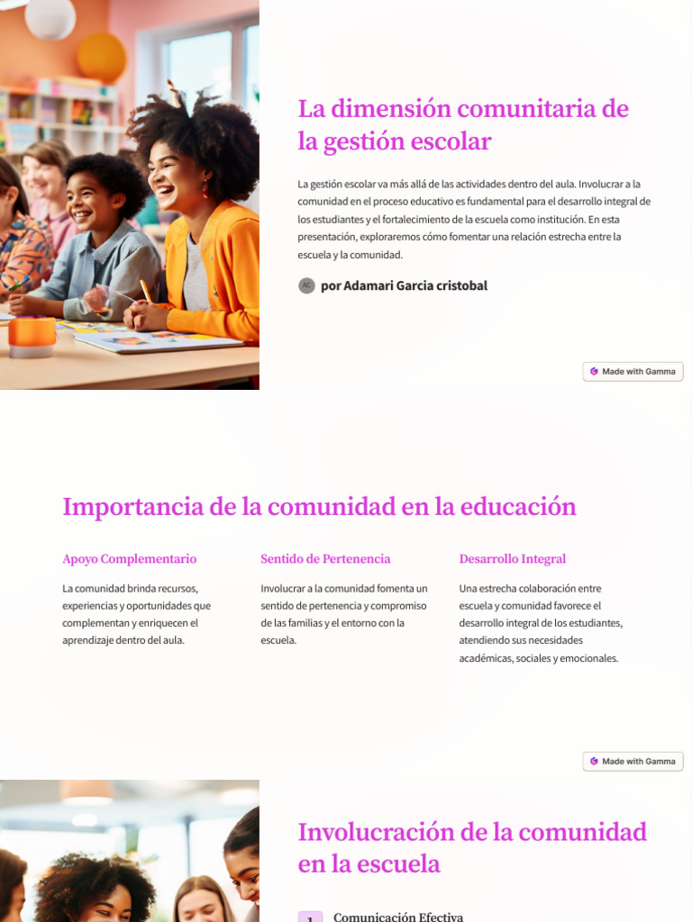 Dimensión comunitaria en gestión educativa | PDF | Comunidad | Escuelas