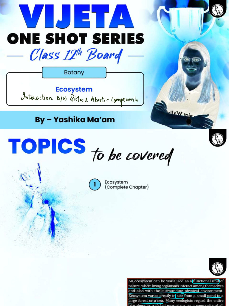 Ecosystem Class Notes Vijeta Series Class 12th Invert Pdf