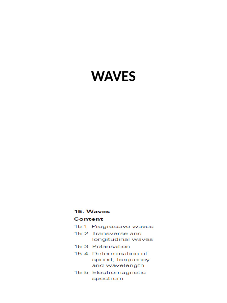 Understanding Waves: Types and Properties | PDF | Diffraction | Waves
