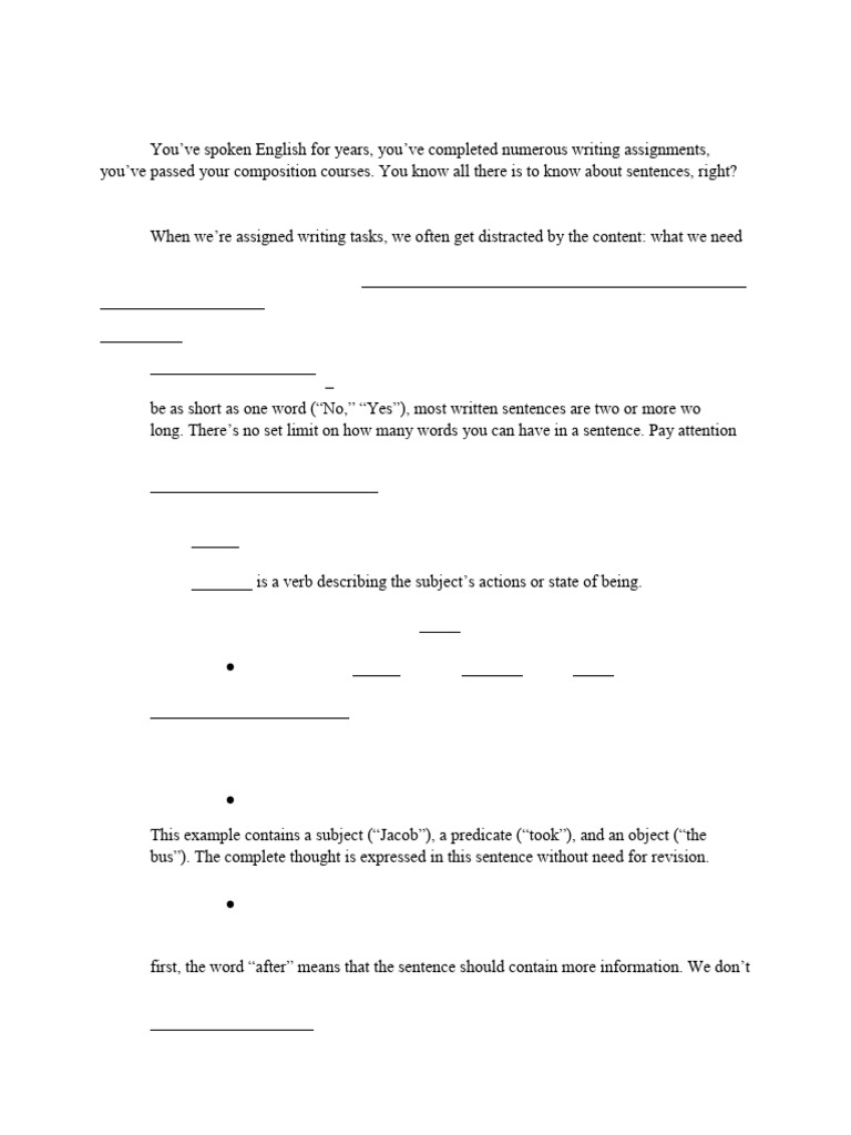 Mastering Sentence Structure Techniques | PDF | Clause | Sentence ...