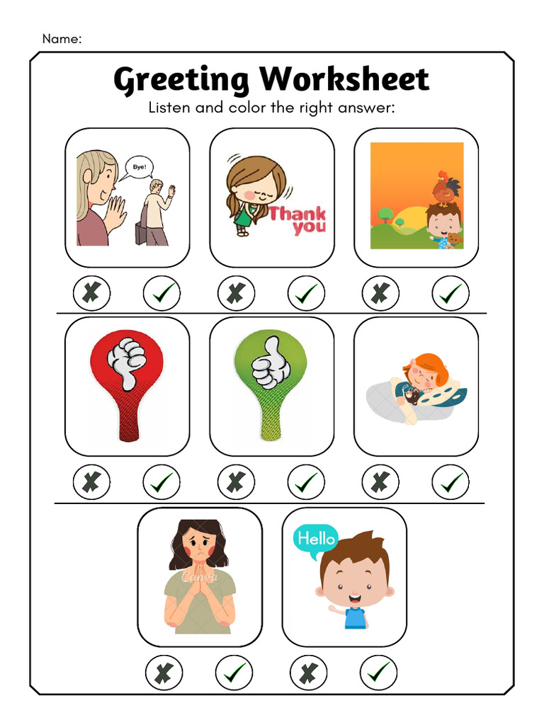 Greeting Flashcards | PDF