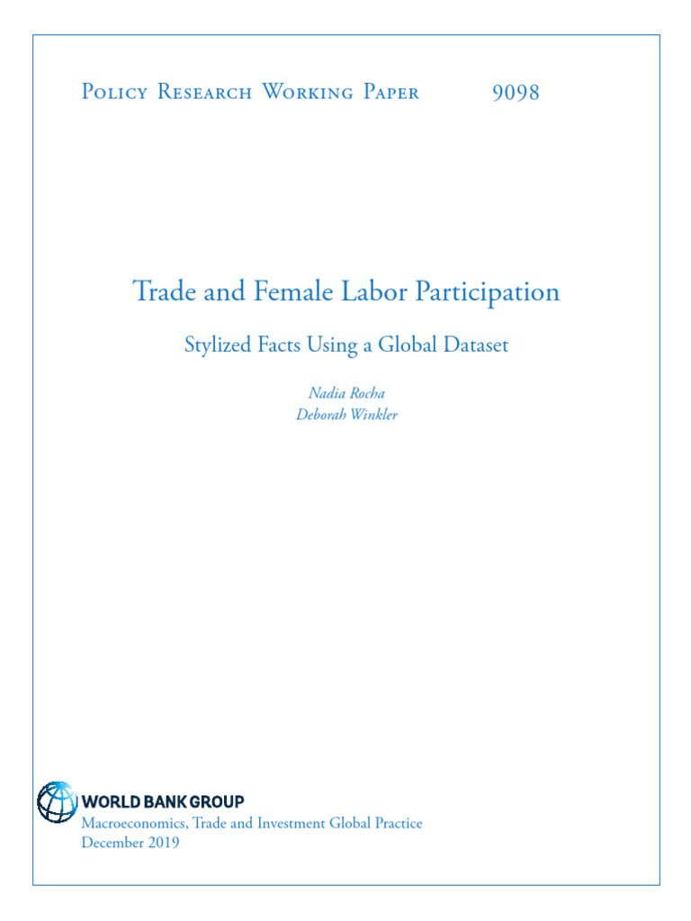 Trade and Female Labor Participation Stylized Facts Using A Global ...