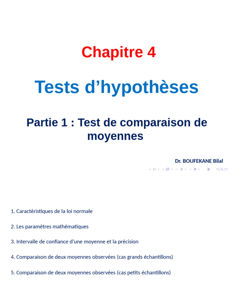 Comparaison de moyennes statistiques | PDF | Écart type | Analyse des ...