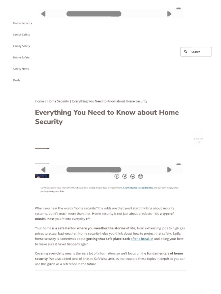 Home Security Guidelines | PDF