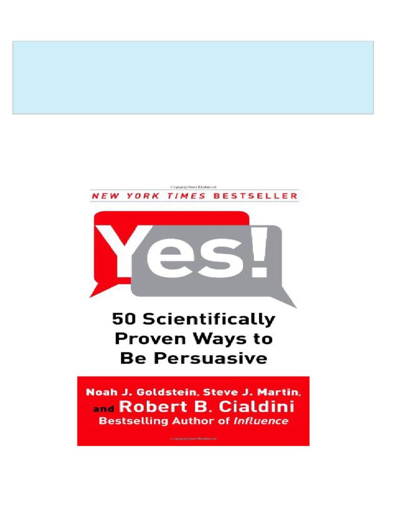 Get yes 50 scientifically proven ways to be persuasive first edition