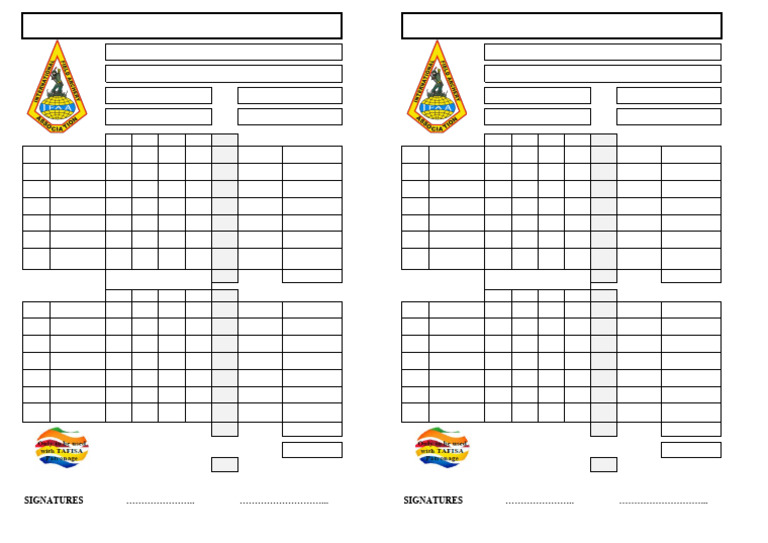 IFAA Indoor Flint Score Card Template | PDF | Archery | Scoutcraft