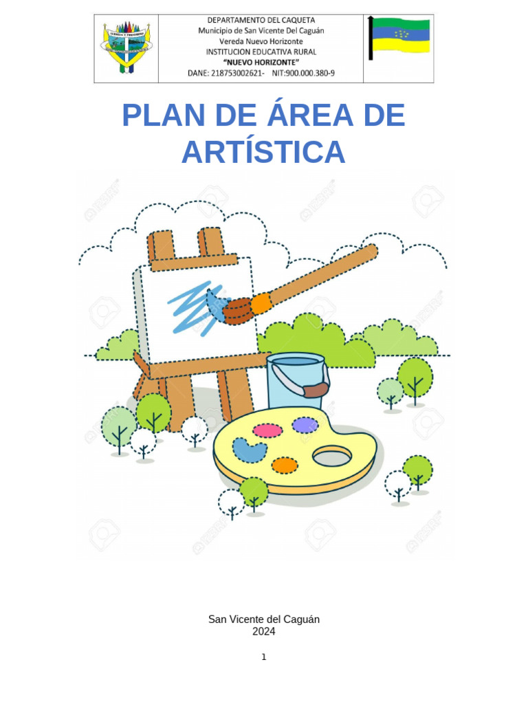 Plan de Área de Artística 2024 | PDF | Evaluación | Educación en artes ...