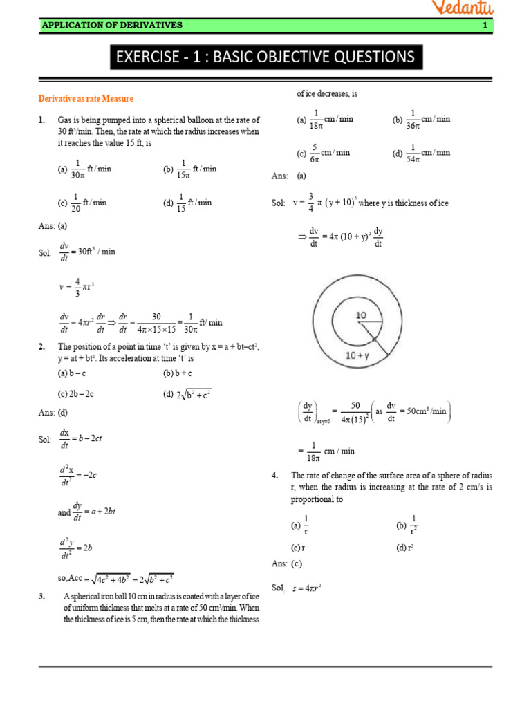 Application of derivative ex 1 pdf tangent sphere