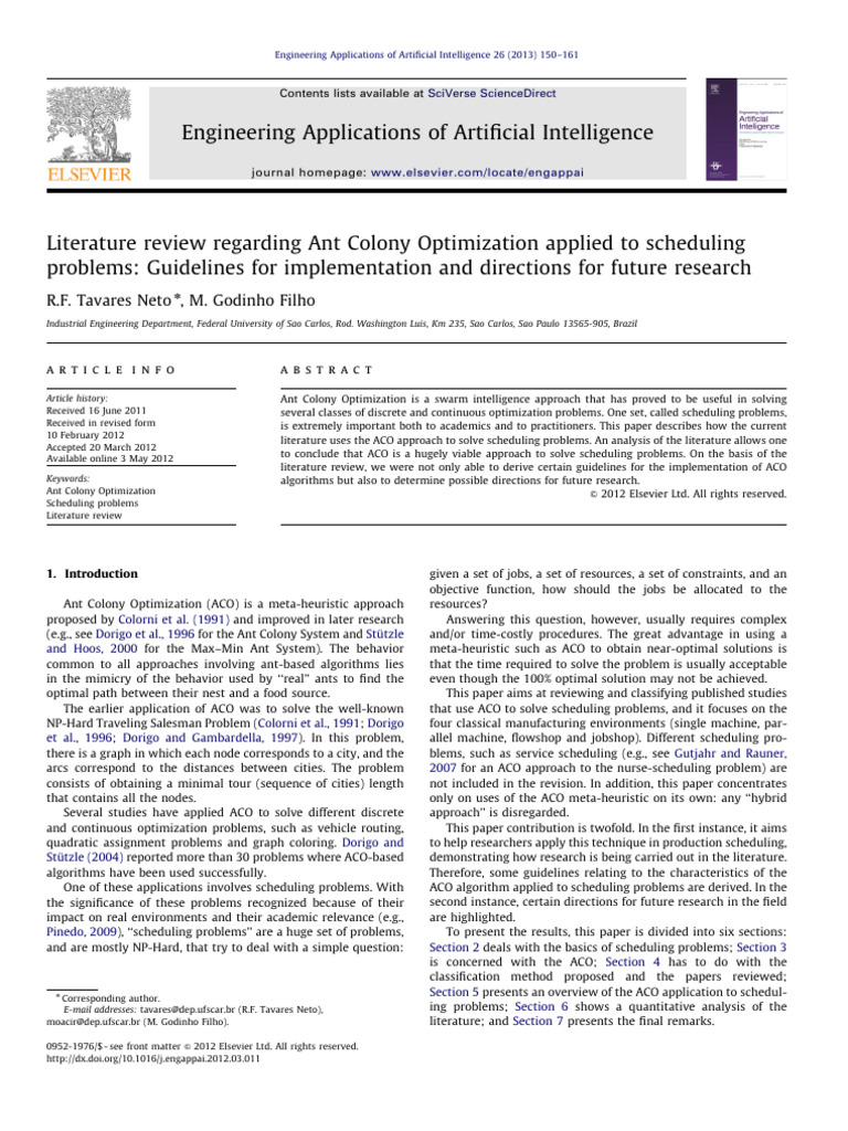 Ant Colony Optimization for Scheduling | PDF | Applied Mathematics ...
