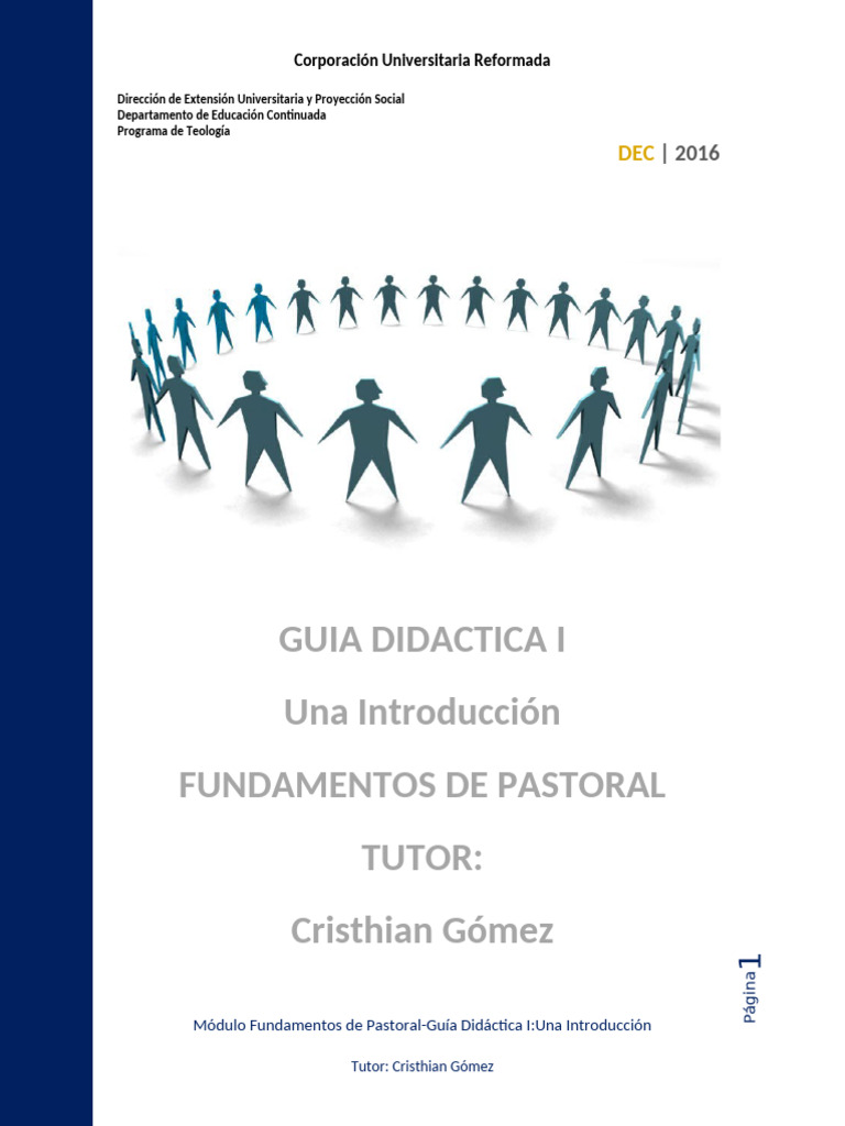 GUIA DIDACTICA I Fundamentos de Pastoral | PDF