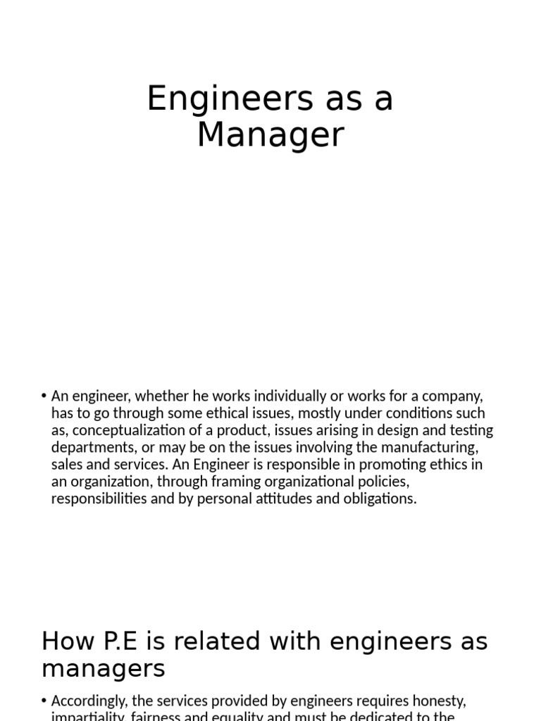 Engineers as Effective Managers | PDF | Leadership | Engineering