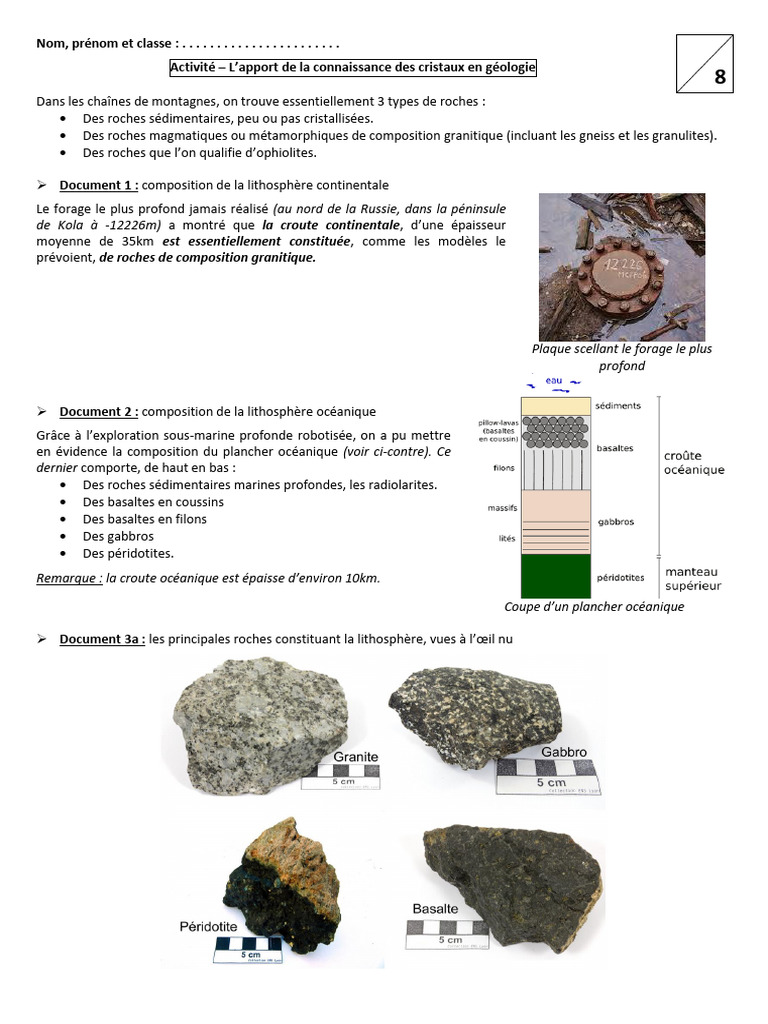 Texture des roches magmatiques | PDF | Magma | Roche magmatique