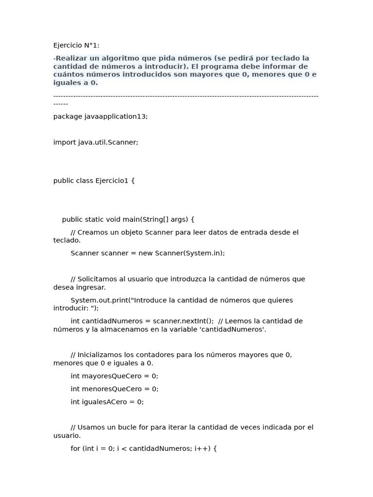 Ejercicio 1 Programacion | PDF