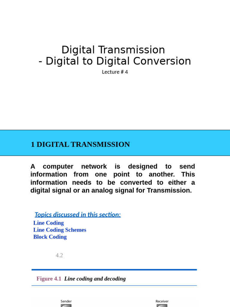 Digital Transmission Encoding Techniques | PDF | Bit Rate | Data ...