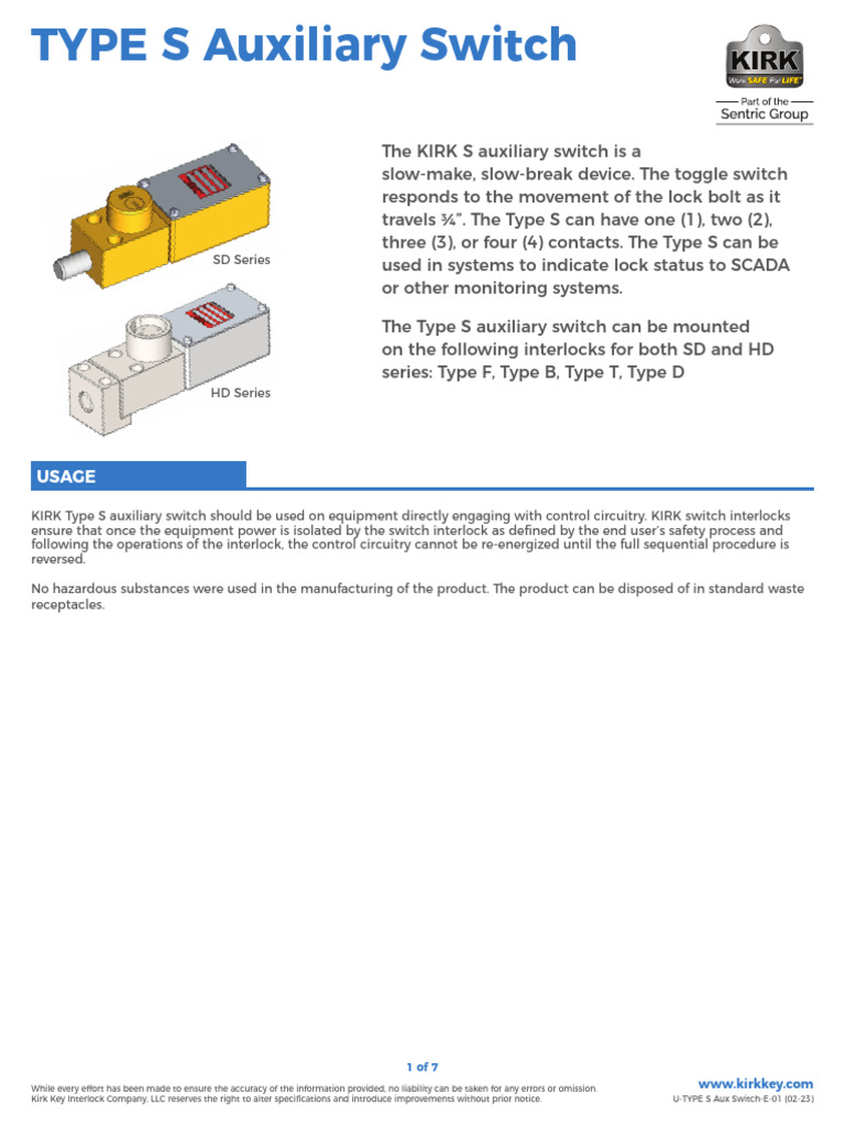 Industrial Interlock Switch Guide | PDF | Switch | Alternating Current