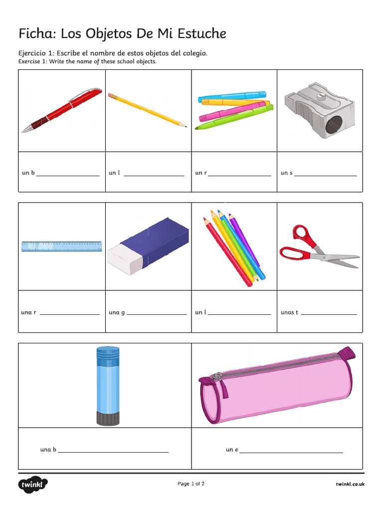 Classroom Objects | PDF