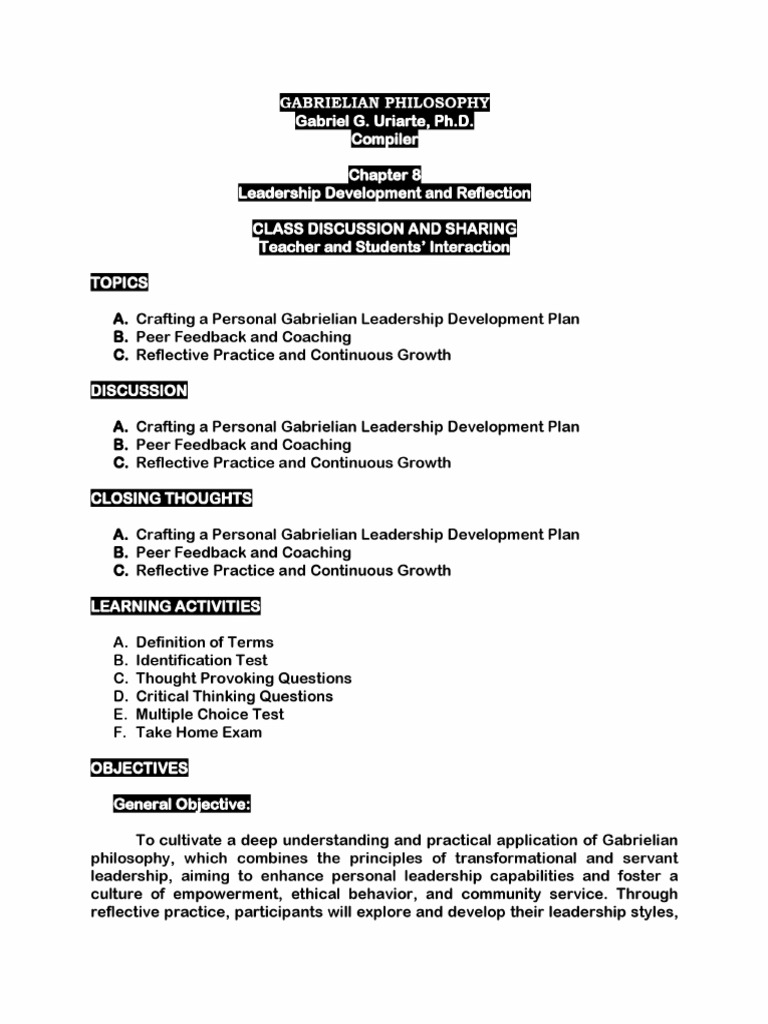 Chapter 8 B Class Discussion | PDF