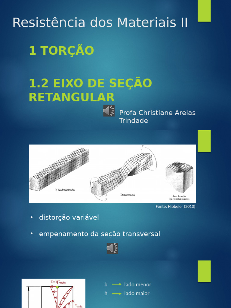 1-2 Torção de Eixo de Seção Retangular | PDF