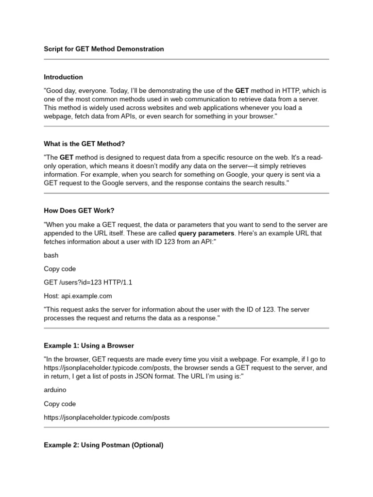 Understanding the HTTP GET Method | PDF | Networking | Internet & Web