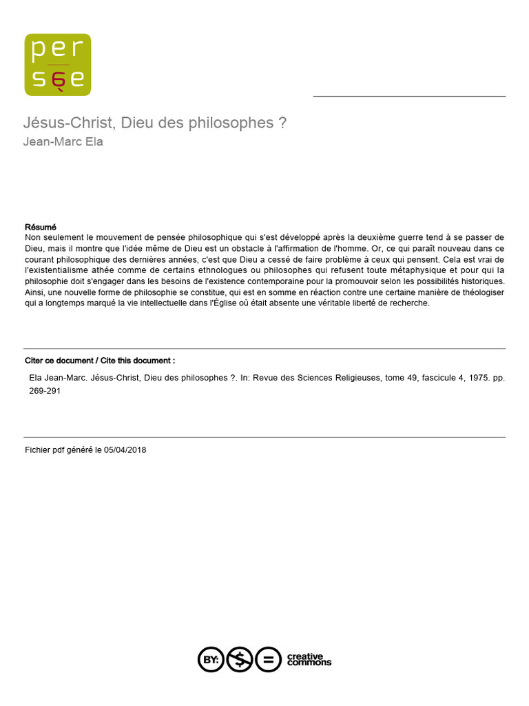 Jésus-Christ et la philosophie moderne | PDF | Dieu | Søren Kierkegaard