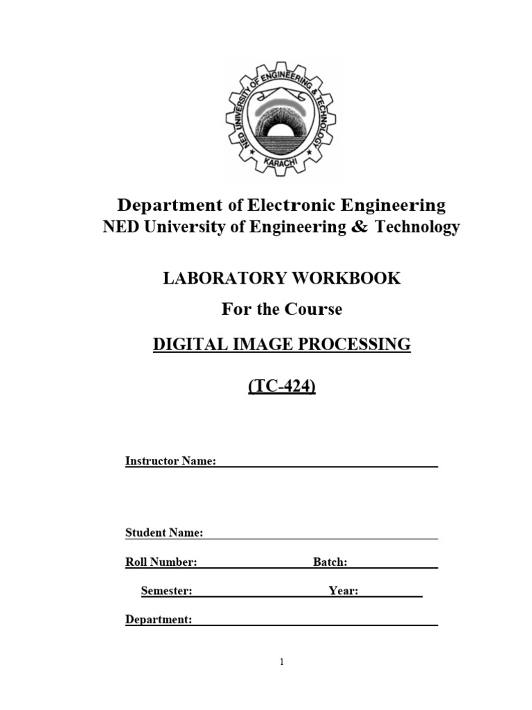 Digital Image Processing Lab Workbook | PDF | Computer Vision | Imaging