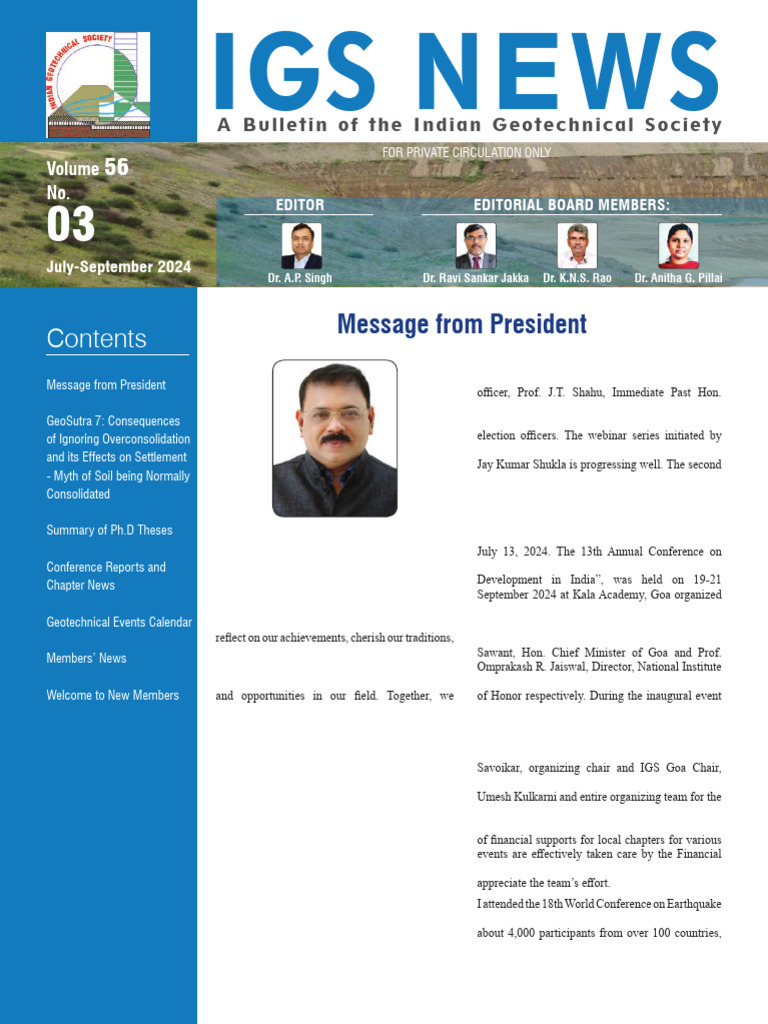IGS News July-Sept 2024 Bulletin | PDF | Earth Sciences | Applied And ...