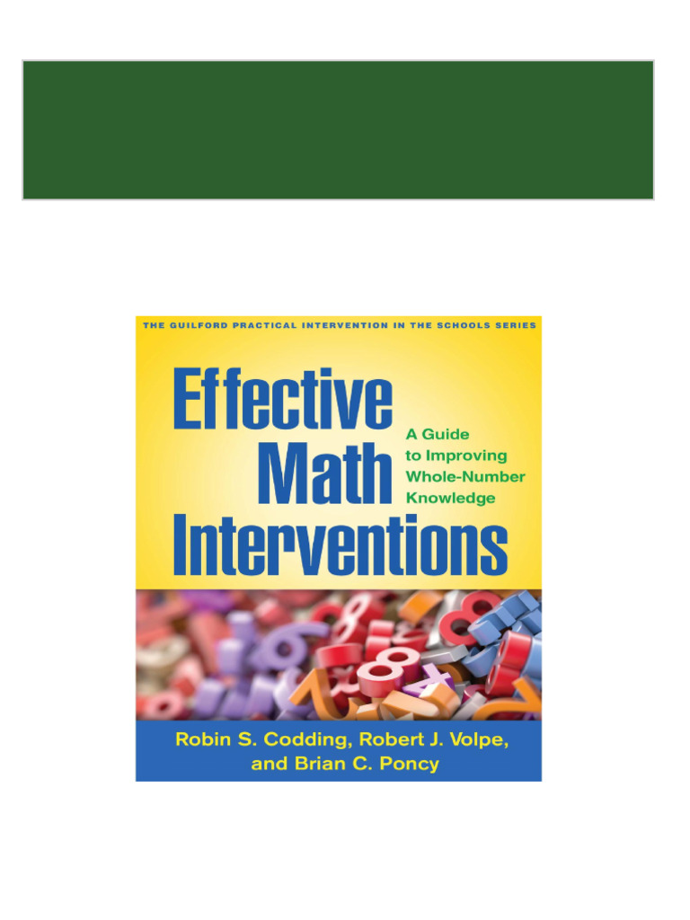 Guilford press effective math interventions a guide to improving whole