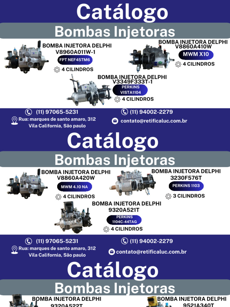Catálogo de Bombas Injetoras Delphi | PDF | Grupo Volkswagen