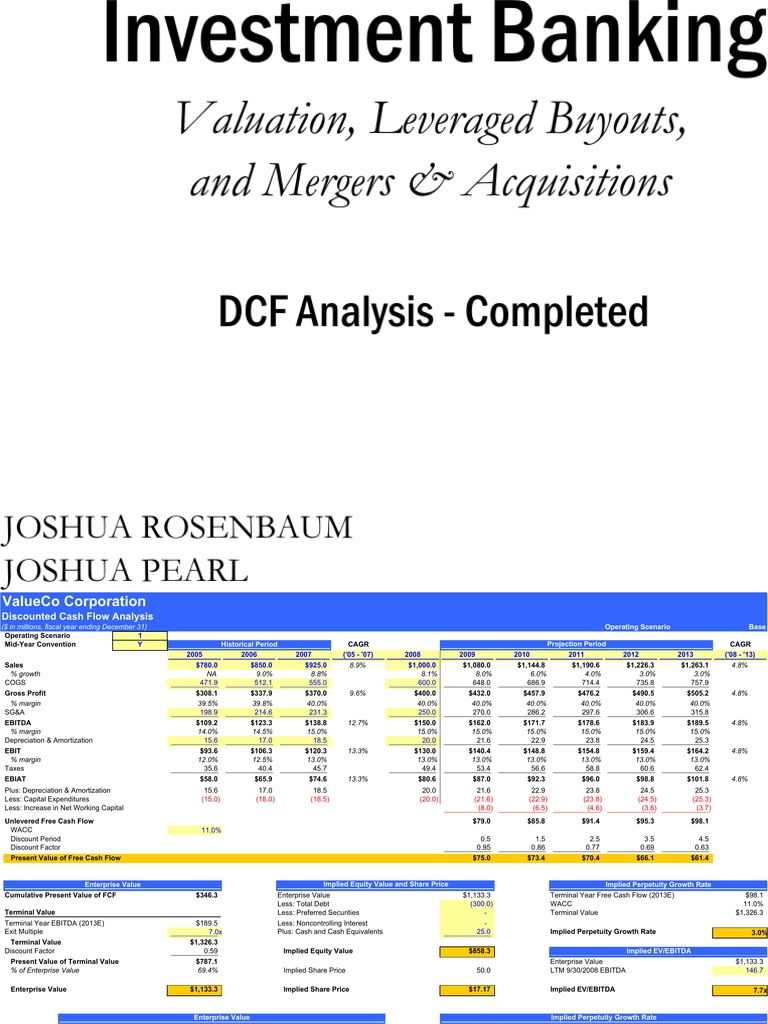 dcf analysis case study