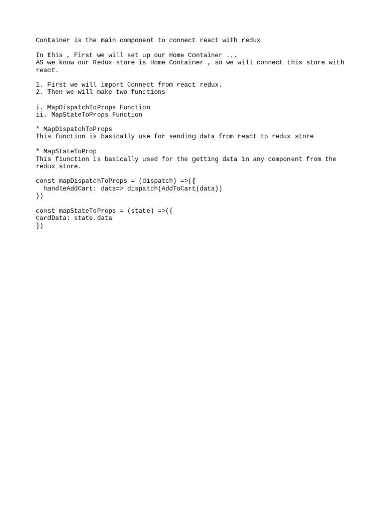 Connect Redux With React | PDF