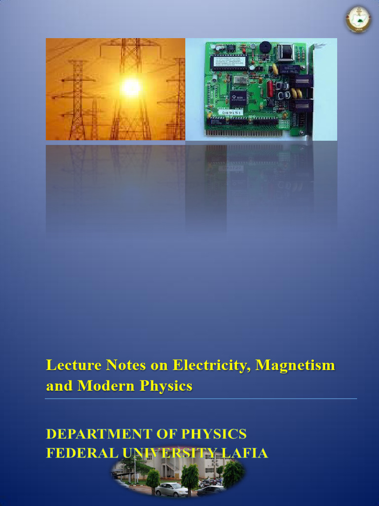 Electricity and Magnetism Lecture Notes | PDF | Electromagnetic ...