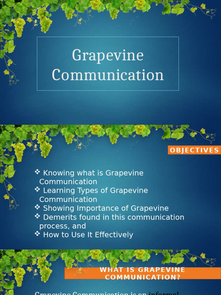 Understanding Grapevine Communication | PDF | Rumor | Communication