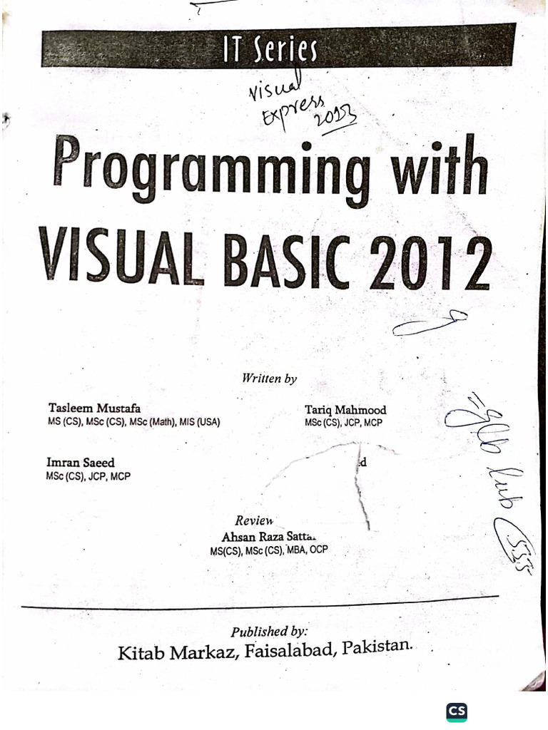 Visual Programming Chp 1 | PDF