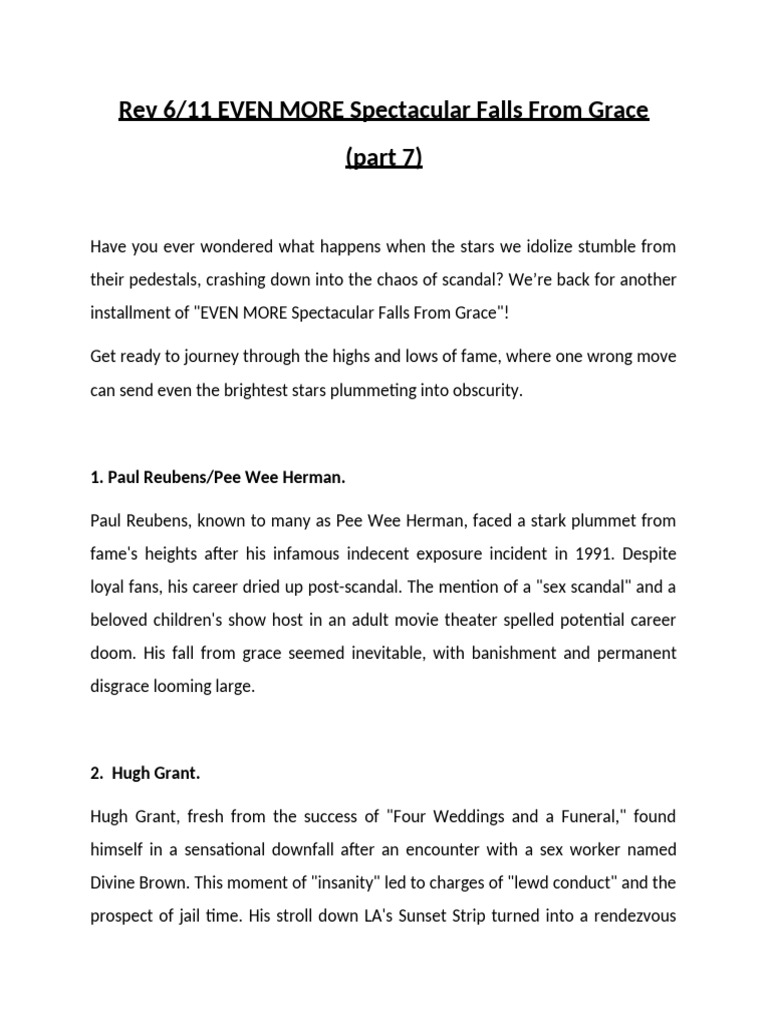 6.11 Rev Script EVEN MORE Spectacular Falls From Grace (Part 7) | PDF