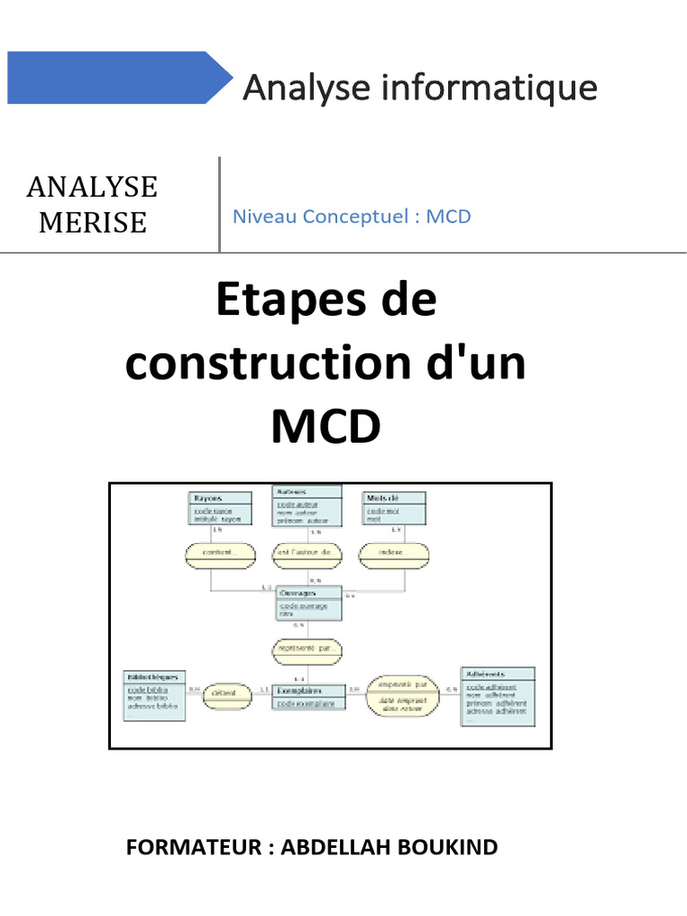 Construction d'un MCD en Informatique | PDF | Entité | Informatique