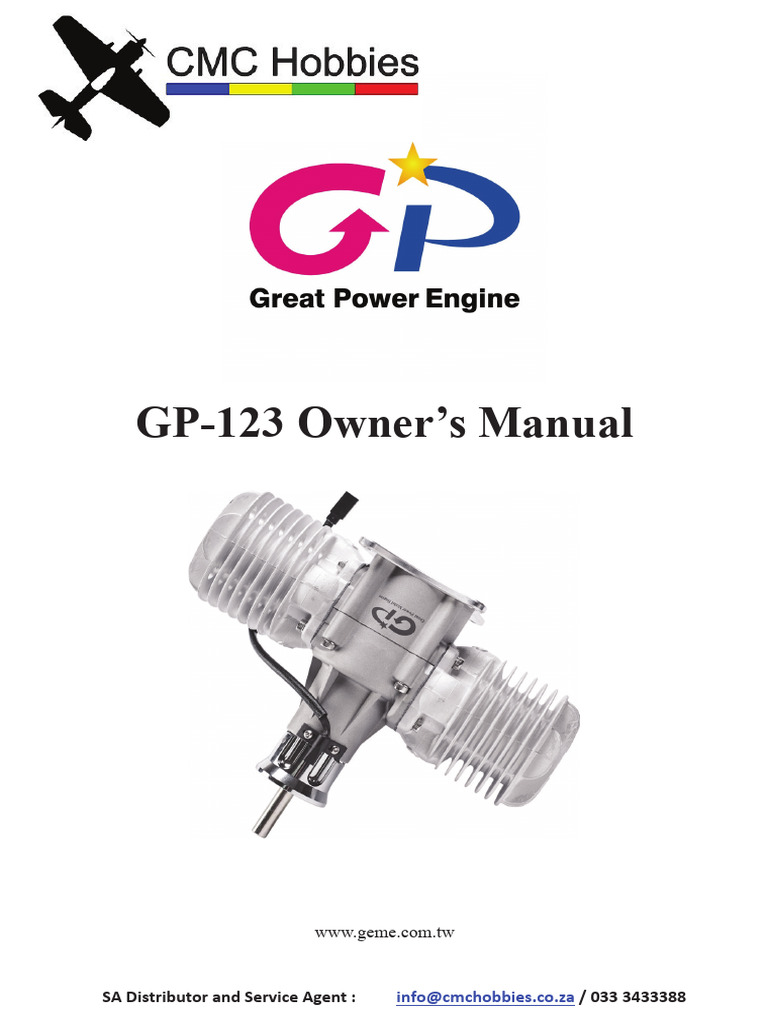 GP-123 Engine Owner's Manual | PDF | Throttle | Carburetor