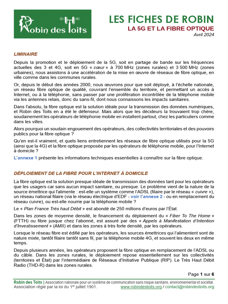 5G et Fibre Optique : Comparaison Essentielle | PDF | Fibre optique ...