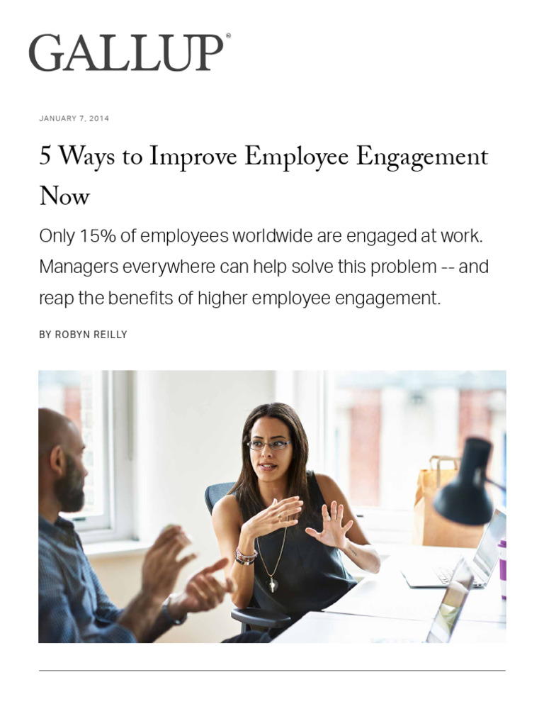 5 Ways To Improve Employee Engagement Now | PDF | Employment | Turnover ...