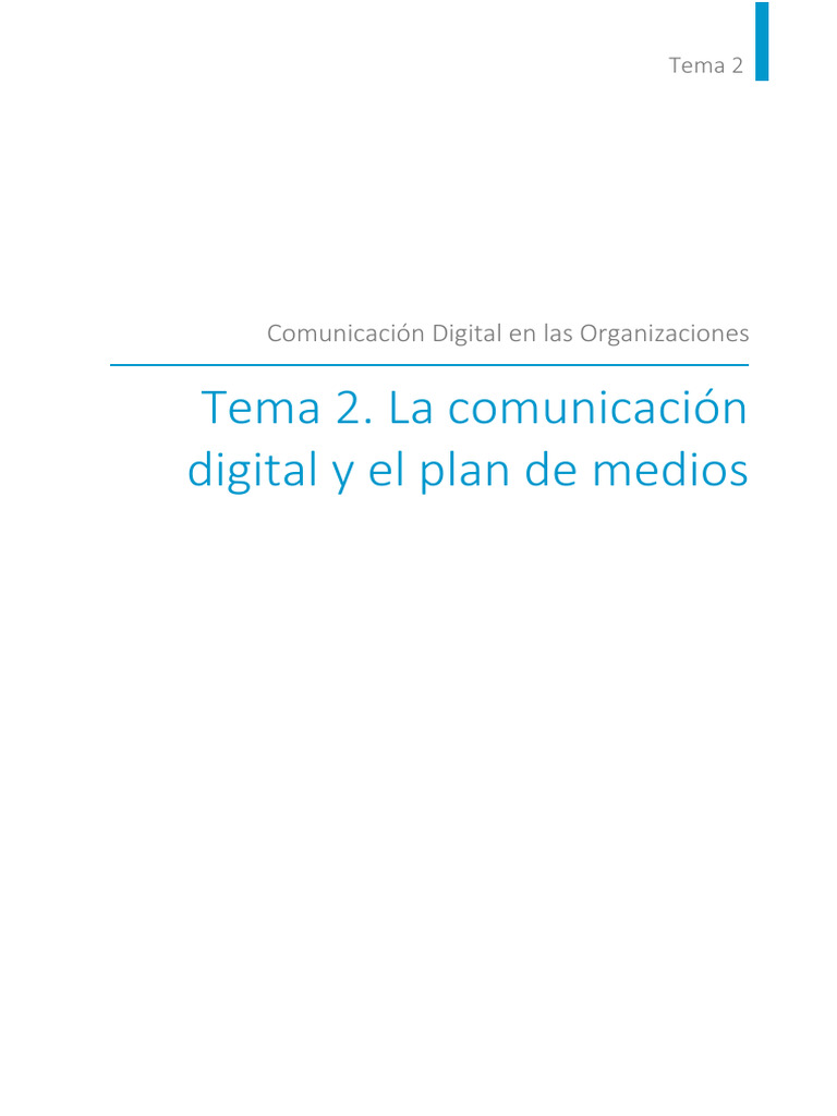 Comunicación Digital y Plan de Medios | PDF | Marketing | Publicidad ...
