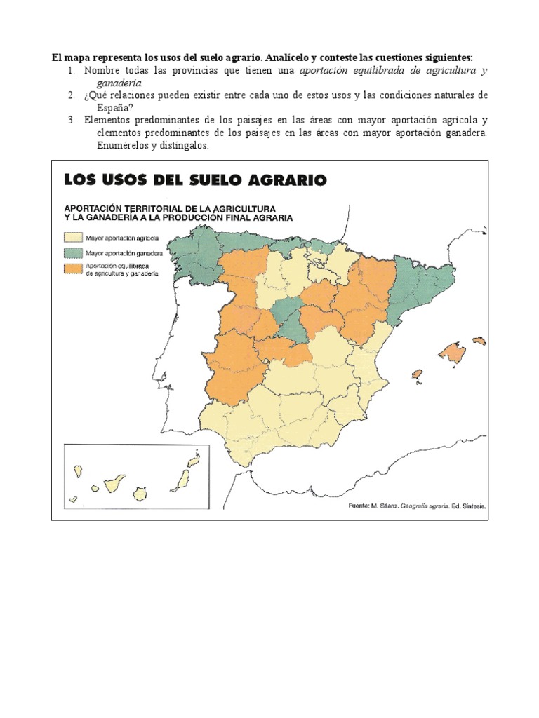 Actividad Usos Del Suelo Agrario PDF