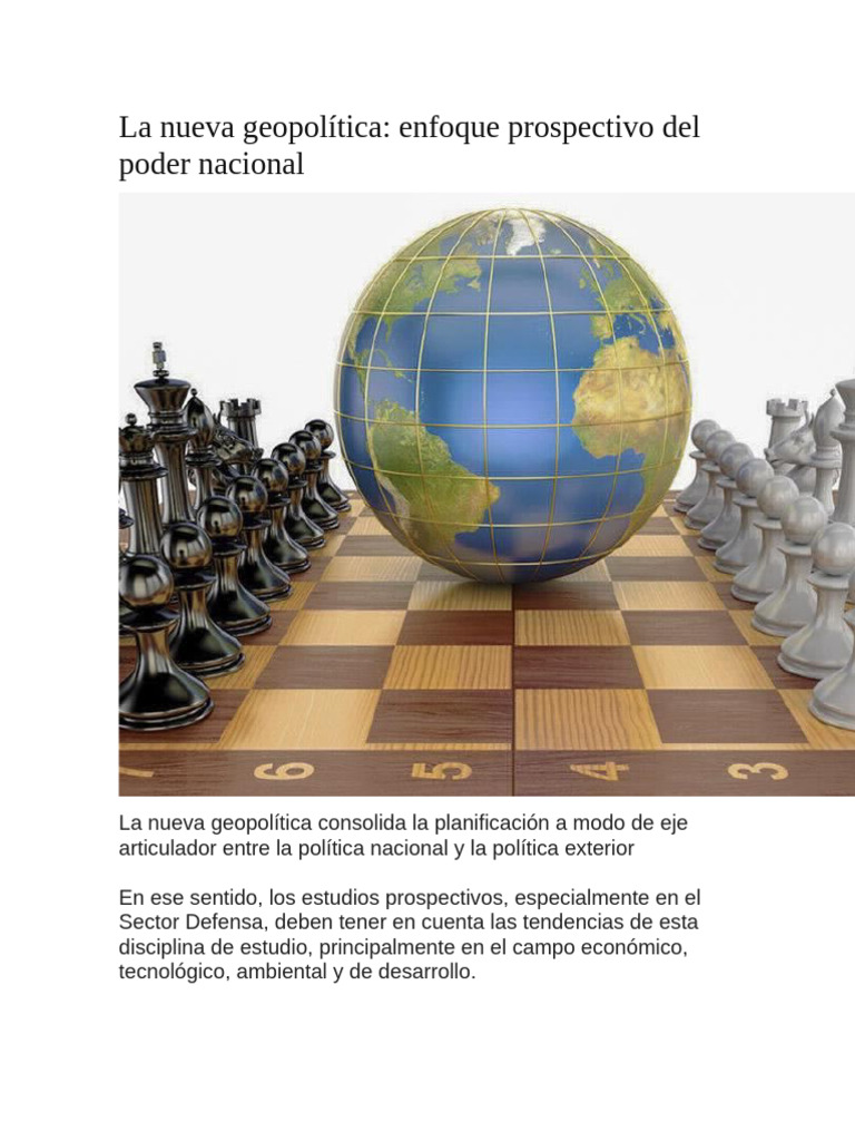 Geopolítica y Poder Nacional en el Siglo XXI | PDF | Mercado (economía ...