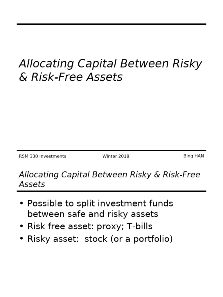 single risky asset | PDF | Risk Aversion | Investing