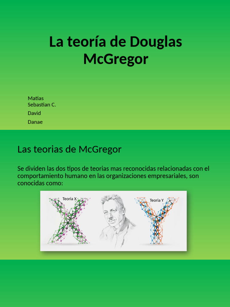Teoría X y Y de McGregor en el trabajo | PDF | Psicología Social ...