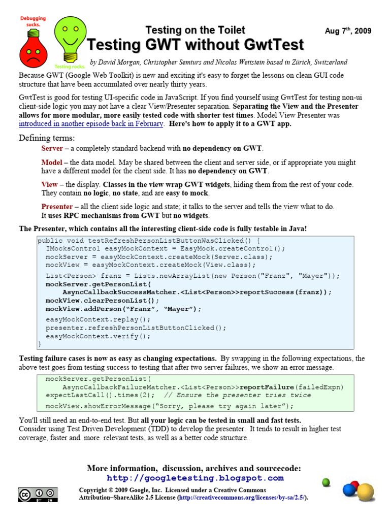 TotT 2009 08 07 | PDF | Test Driven Development | Software