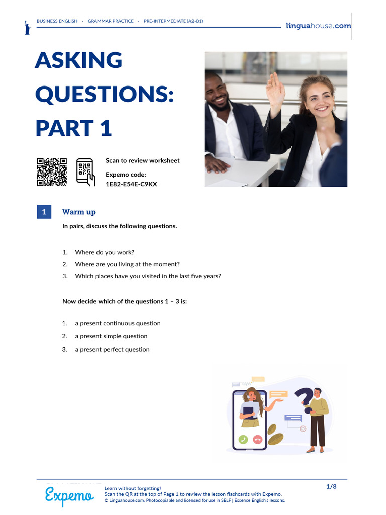 Practicing Question Formation in English | PDF | Question