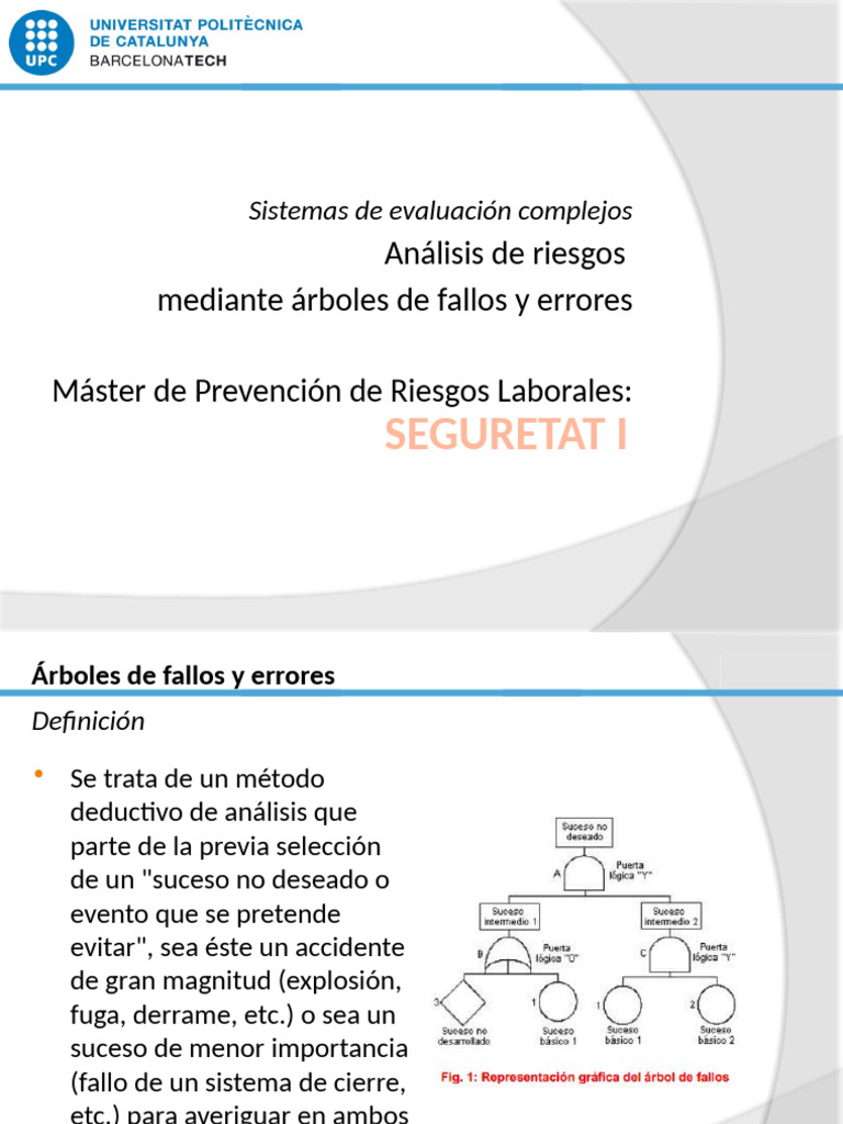 Presentación Sistemas Complejos de ER - Árbol de Fallos | PDF ...