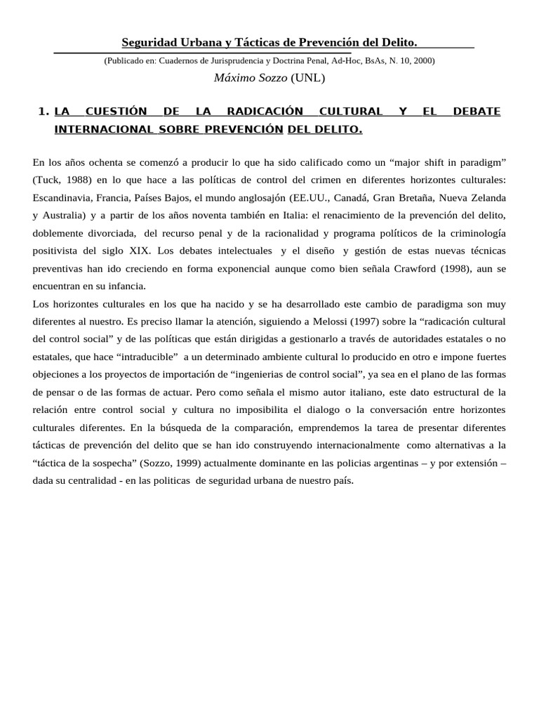 Prevención del Delito y Seguridad Urbana | PDF | Castigos | Circuito ...