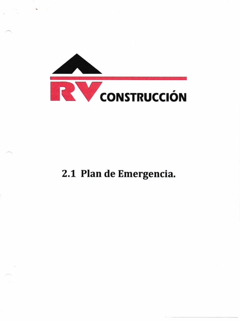 Plan de Emergencias en Construcción | PDF | Defensa Civil | Primeros ...