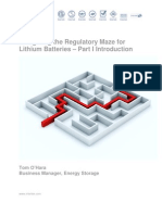 The Regulatory Maze of Lithium Batteries Part I